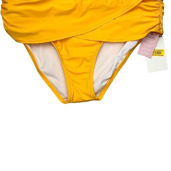 ALEX Marie Womens Sz L Bathing Suit Bottom Mid Rise Shirred Sides NWT - Picture 2 of 6